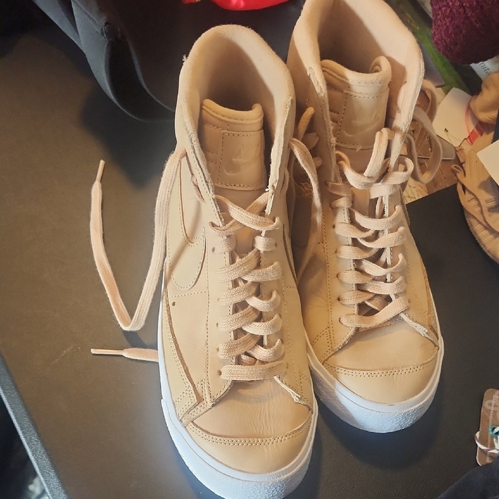 Nike Women's Light Tan High-Top Sneakers